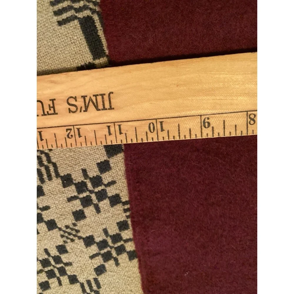 VTG 100% Cashmere Burgundy  Scarf Made in West Germany Lion Crest